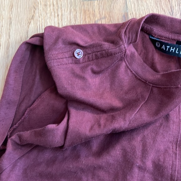 Athleta T-Shirt Side Gathering Adjustable Sleeve Dress, Size XS - Picture 8 of 8